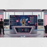UK TikTok LIVE studio with host and production team, showing shop sales, hearts, and scaling livestream setup in London