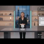 Clean TikTok LIVE studio in London with product staging, visible UI icons and £ pricing, designed for high-converting streams.