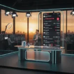TikTok LIVE studio in London with host, production team and on-screen UI showing comments, hearts and UK shop features.