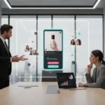 UK agency pitching TikTok Shop strategy with content to checkout visuals and revenue growth indicators.