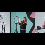 TikTok Shop UK growth journey showing setup, creator content and scaling orders in a clean studio scene.
