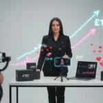 UK TikTok Shop seller scaling sales with creators, LIVE streaming and growth visuals toward £100K GMV.