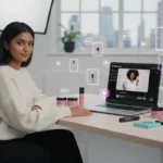 UK TikTok Shop seller making sales without followers using creators, ads and live shopping in a modern studio setting.