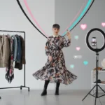 UK fashion reseller comparing Depop and TikTok Shop with studio setup and live selling scene.