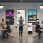 UK TikTok studio scene showing multiple ad formats, creators and analytics for brand growth