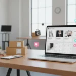 Premium UK TikTok Shop Manager dashboard scene for new sellers with products, orders and analytics.