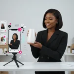 UK TikTok Shop live shopping studio showing product demos, ecommerce sales and fulfilment.