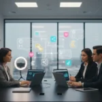 UK TikTok Shop team collaborating with creators and analytics to drive ecommerce growth in a modern office.