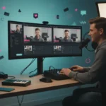 UK TikTok creator setting up dual layout in TikTok Live Studio