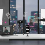 UK TikTok LIVE studio setup with OBS stream key security visuals