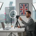 UK TikTok creator preparing for LIVE with age, follower and account eligibility cues.